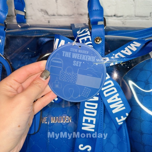 Steve Madden Clear Duffle Bag Set of 7 - Picture 3 of 10